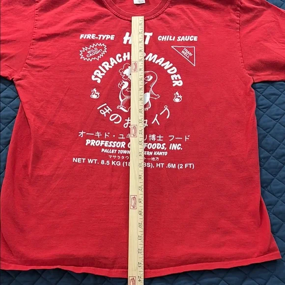 Red Sriracharmander Graphic T-Shirt - Picture 4 of 6